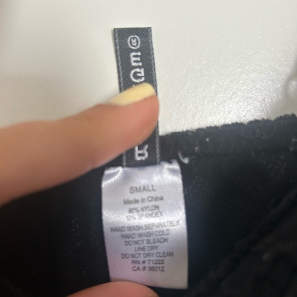 Rampage Black Lace Camisole with Spaghetti Straps Built in Bra Small - Picture 4 of 5